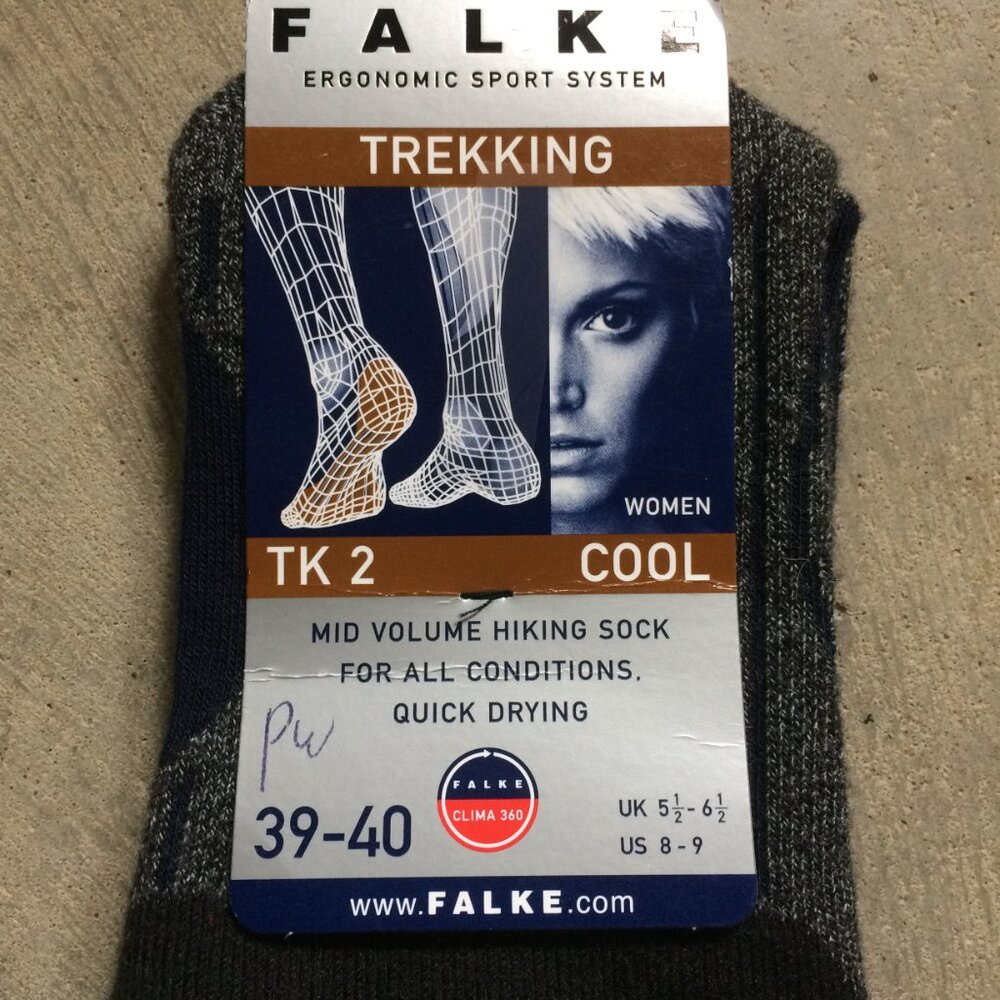 Womens Falke Trekking TK 2 Hiking Socks 39-40